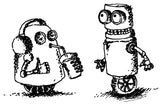 Robot op wiel en robot drinkend - 150015
