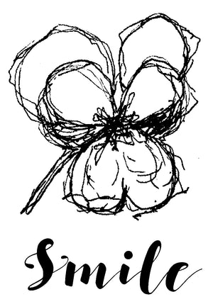 Bloem en tekst Smile - 190139