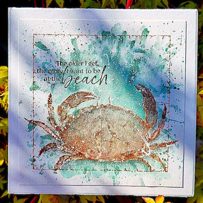 The sound of the Ocean... / Krab - Stempelset groot