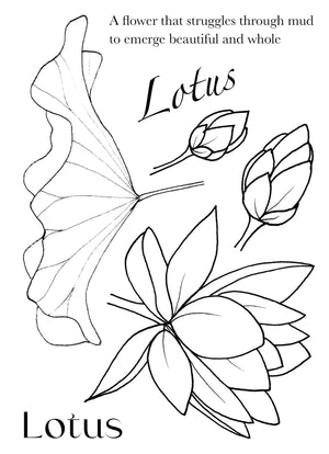 23016 - Lotus -  Stempelset A6 formaat