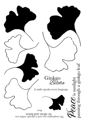 23017 - Ginkgo Biloba -  Stempelset A6 formaat - in augustus 2024 weer op voorraad