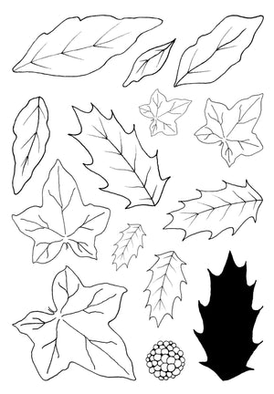 24054 - Leaves 1 -  Stempelset A6 formaat