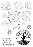 24056 - Tree of Life and leaves -  Stempelset A6 formaat