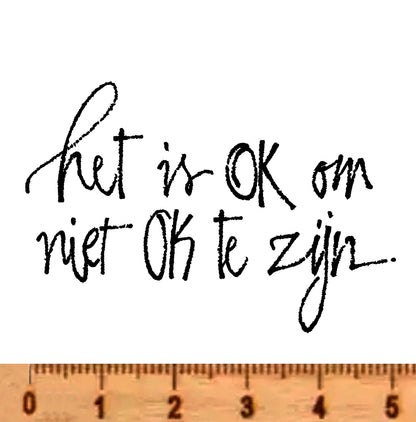 NIEUW •  Stempel Het is OK