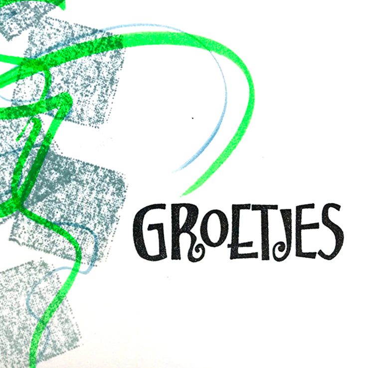NIEUW •  Stempel Groetjes