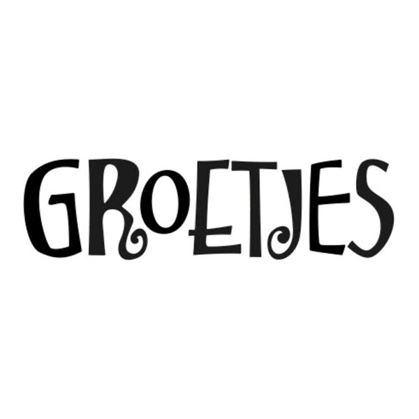 NIEUW •  Stempel Groetjes