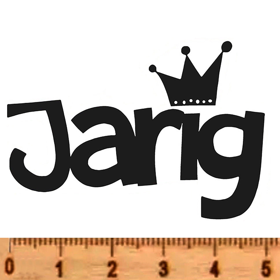 NIEUW • Stempel Jarig met kroontje