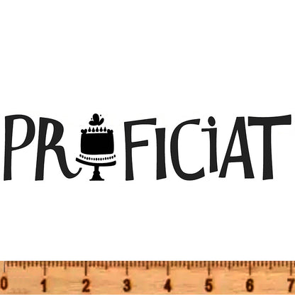 NIEUW •  Stempel Proficiat met een taart