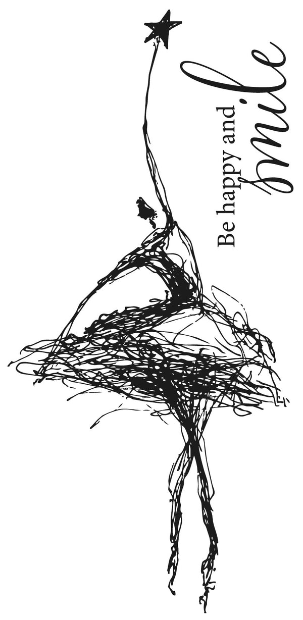 Be happy and smile - ballerina en tekst
