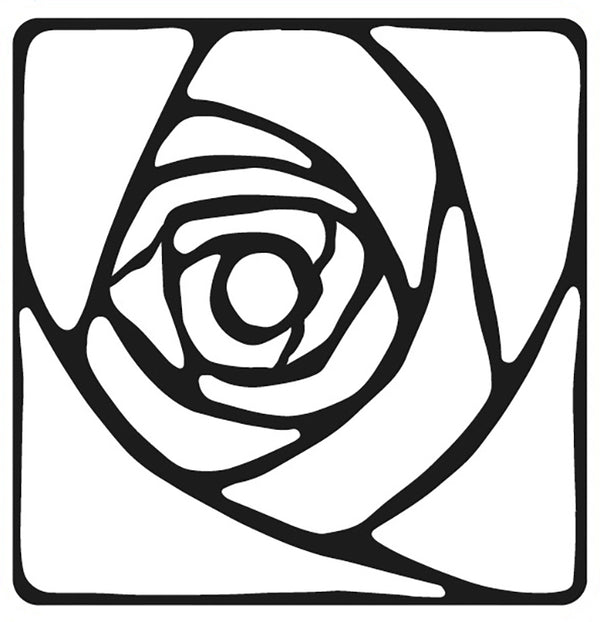 NIEUW •  Stempel Art Deco roos