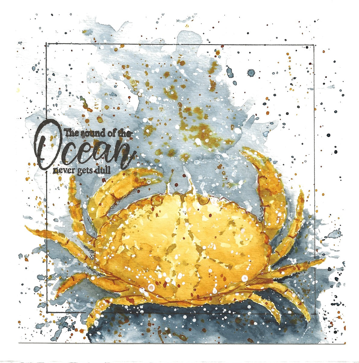 The sound of the Ocean... / Krab - Stempelset groot