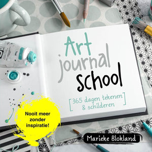 Boek: Art Journal School - Marieke Blokland - SALE