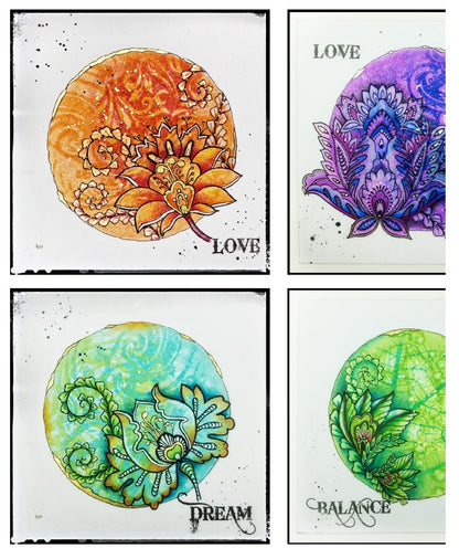 Workshop Miranda Degenaars Event 2025: Gelli-plate, inkt, kleurpotloden i.c.m. stempels