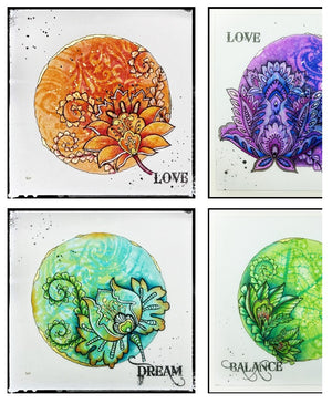 Workshop Miranda Degenaars Event 2025: Gelli-plate, inkt, kleurpotloden i.c.m. stempels