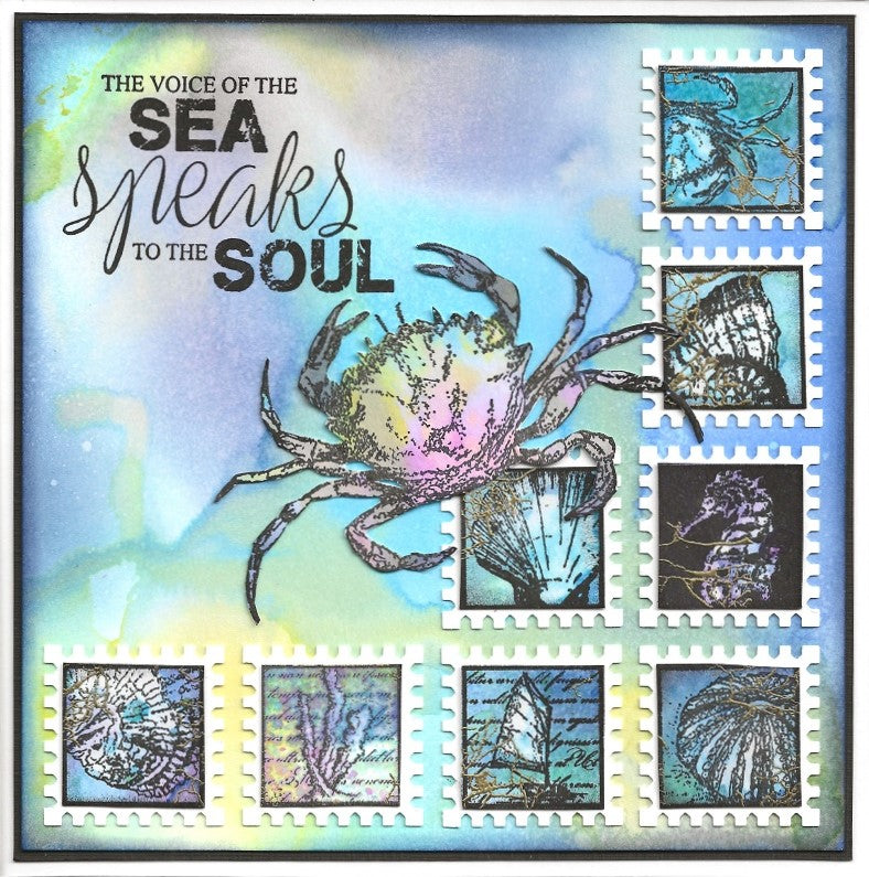 The sound of the Ocean... / Krab - Stempelset groot