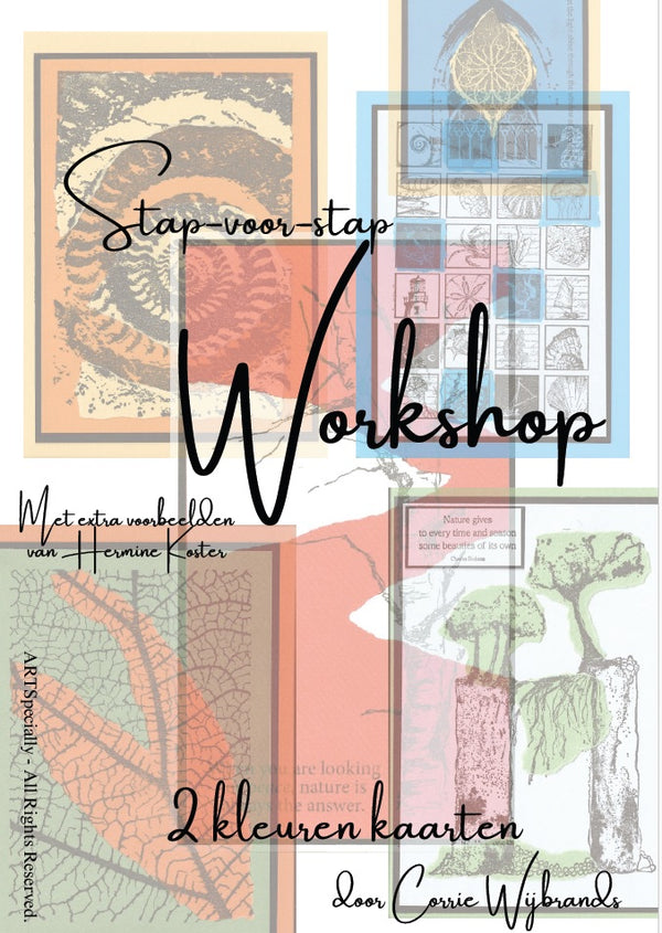 Workshop Corrie Wijbrands: Scheurkaarten i.c.m. stempels