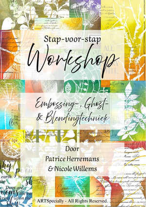 Workshop Nicole Willems en Patrice Herremans: embossing-, ghost- en blendingtechniek i.c.m. stempels
