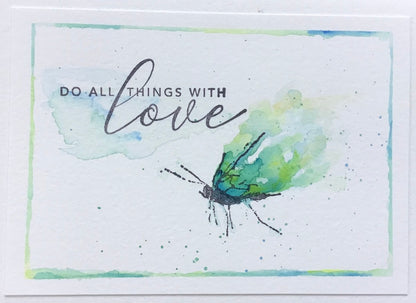Edges with Watercolour Paint and low-tack Tape  - Geralda Jansen - 3EN