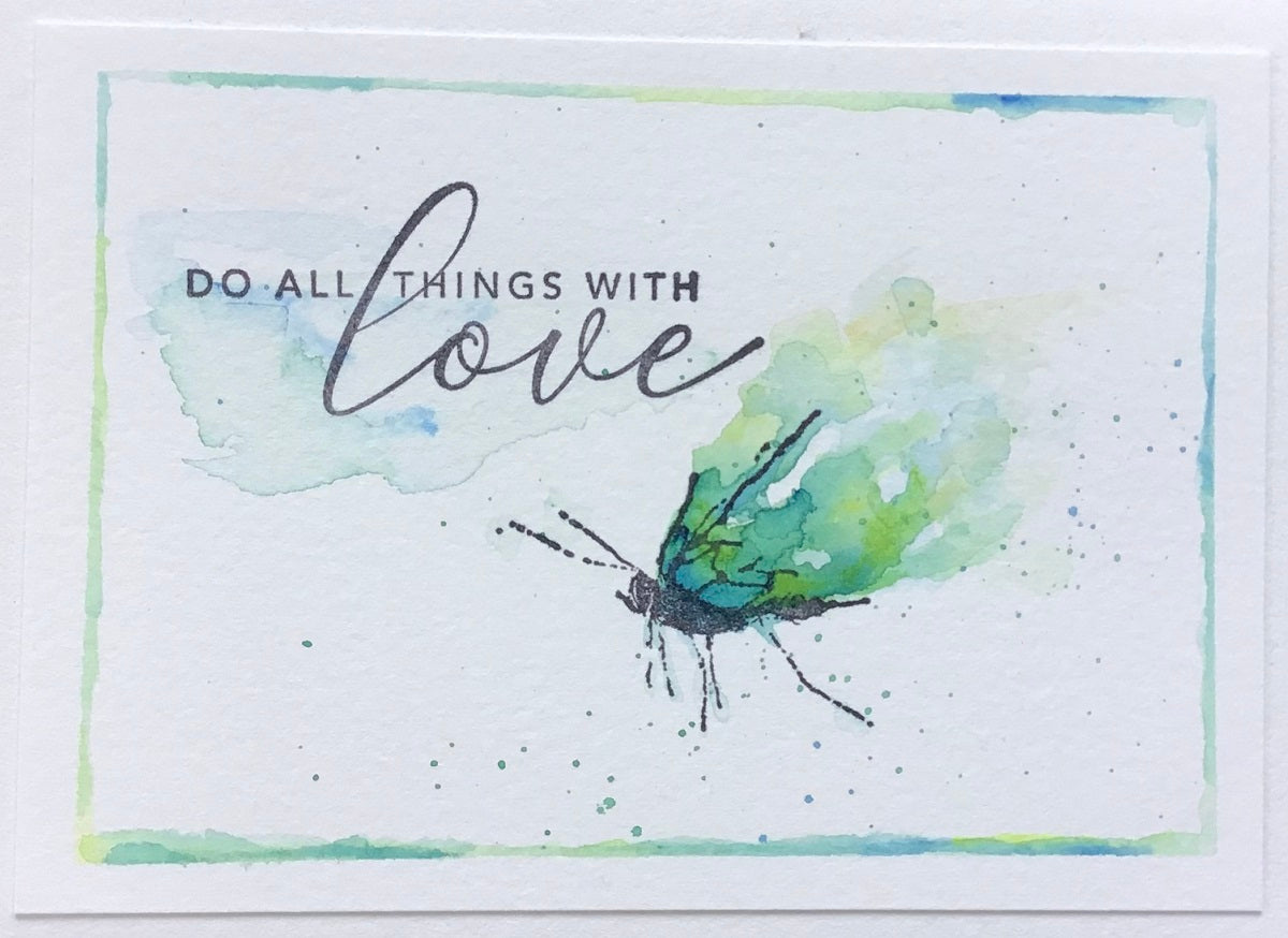 Ränder mit Aquarellfarbe und Malerkrepp - Geralda Jansen-3DE